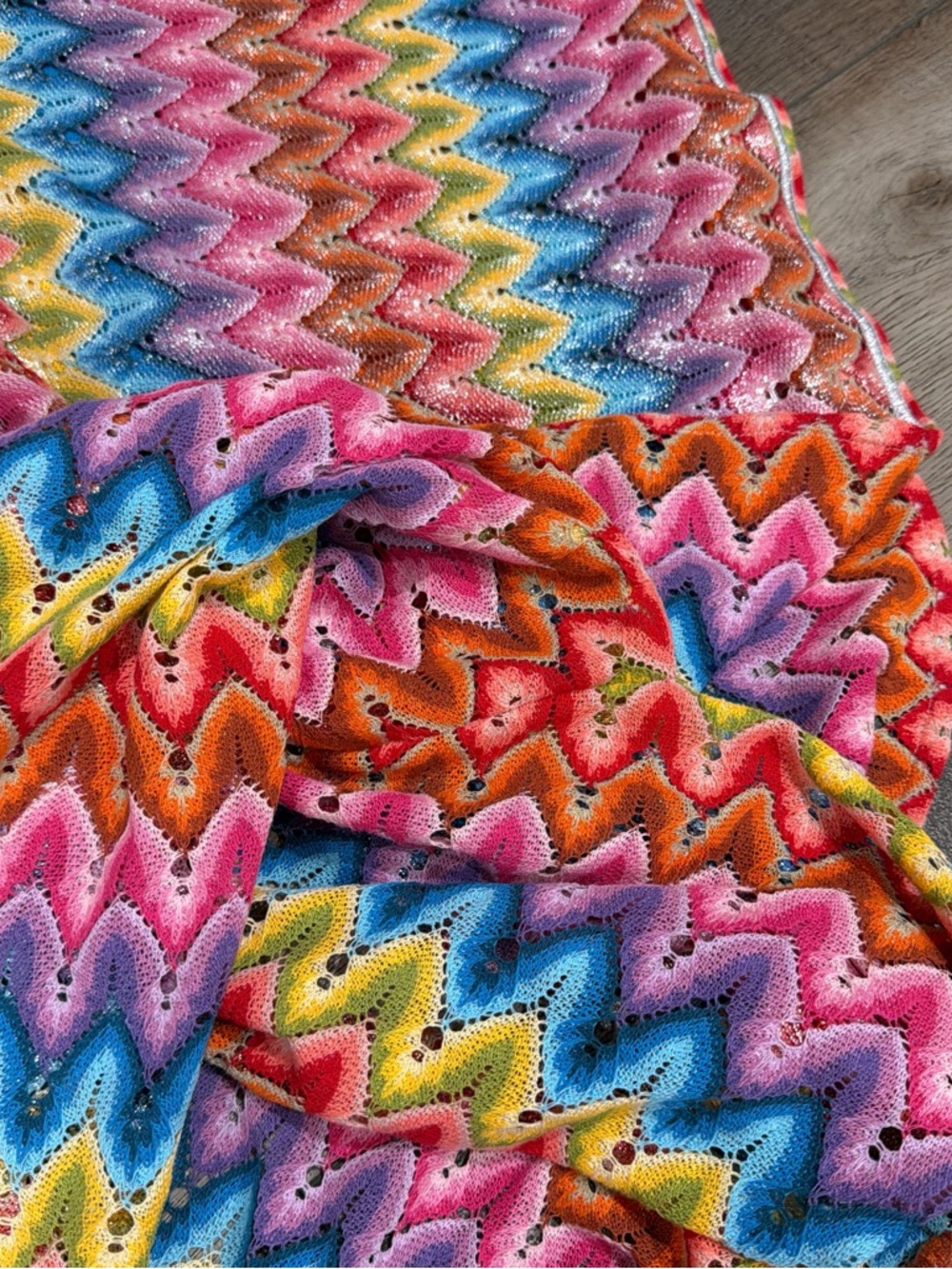 Missoni zig zag lame beach cover up kaftan dress - Picture 4 of 9